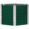 vidaXL Garden Raised Bed Galvanised Steel 129x129x77 cm Green