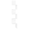vidaXL Wall Corner Shelf White 20x20x127,5 cm Engineered Wood