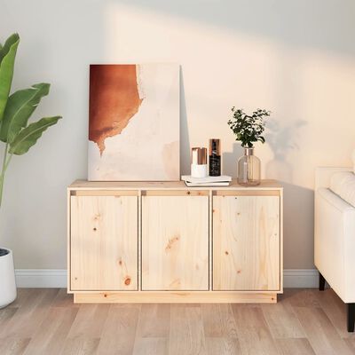 vidaXL Sideboard 111x34x60 cm Solid Wood Pine, natural vidaXL Sideboard 111x34x60 cm Solid Wood Pine