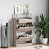 vidaXL Shoe Cabinet with a Drawer and a Top Glass Shelf Wood Oak Look