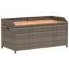 vidaXL Storage Bench Grey 100x50x52 cm Poly Rattan and Acacia Wood