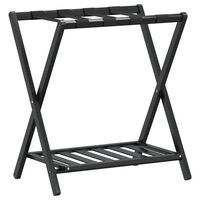vidaXL Luggage Rack Black 68x38x58 cm Bamboo,  vidaXL Luggage Rack Black 68x38x58 cm Bamboo