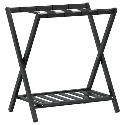 vidaXL Luggage Rack Black 68x38x58 cm Bamboo,  vidaXL Luggage Rack Black 68x38x58 cm Bamboo