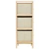 vidaXL Storage Rack with 6 Fabric Baskets Cedar Wood Beige