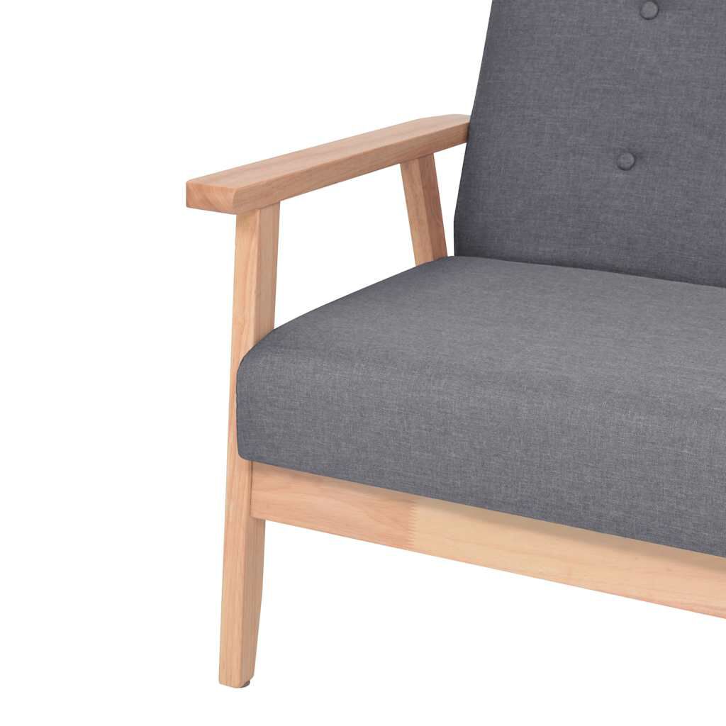 vidaXL 2-Seater Sofa Fabric Dark Grey