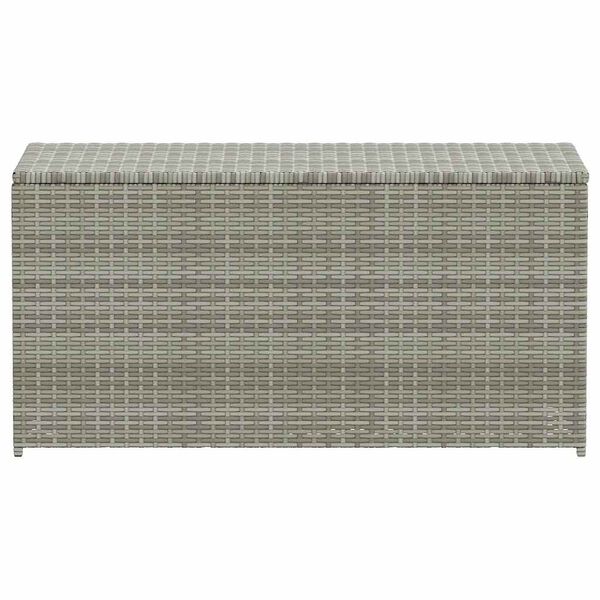 vidaXL Garden Storage Box Poly Rattan 100x50x50 cm Grey