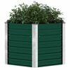 vidaXL Garden Raised Bed Galvanised Steel 129x129x77 cm Green