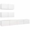 vidaXL 4 Piece TV Cabinet Set White Engineered Wood