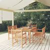 vidaXL 5 Piece Garden Dining Set Solid Wood Teak