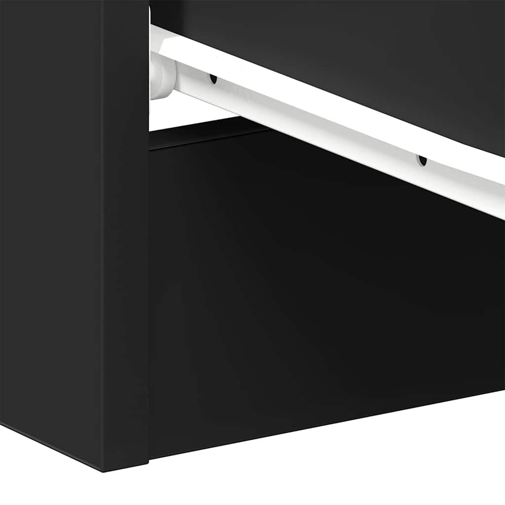 vidaXL Bedside Cabinets 2 pcs Black 38x35x56 cm Engineered Wood