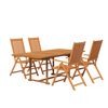 vidaXL 5 Piece Garden Dining Set Solid Wood Acacia 150-200 cm