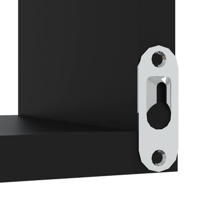 vidaXL Wall Corner Shelf 2 pcs Black 40x40x50 cm Engineered Wood, black vidaXL Wall Corner Shelf 2 pcs Black 40x40x50 cm Engineered Wood