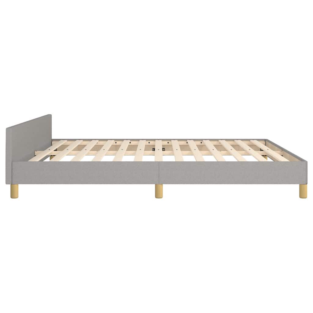 vidaXL Bed Frame without Mattress Light Grey 183x203 cm King Fabric