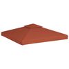 vidaXL 2-Tier Gazebo Top Cover 310 g/m&sup2; 3x3 m Terracotta
