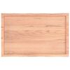 vidaXL Table Top Light Brown 100x60x(2-4)cm Treated Solid Wood Live Edge