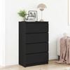 vidaXL Sideboard Black 60x35x98.5 cm Engineered Wood