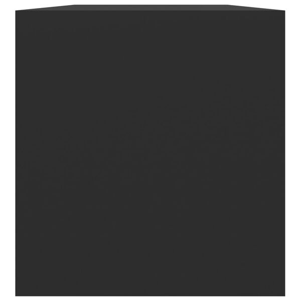 vidaXL Vinyl Storage Box Black 71x34x36 cm Engineered Wood