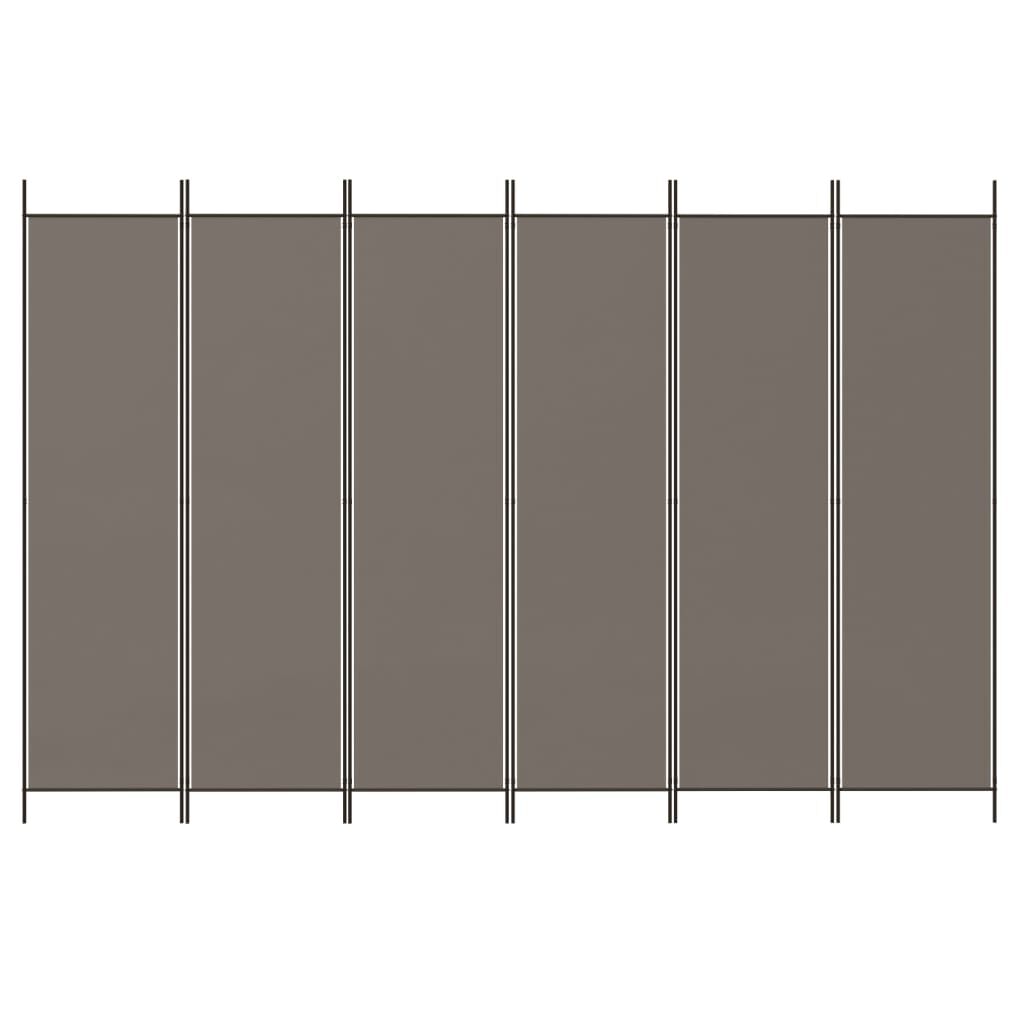 vidaXL 6-Panel Room Divider Anthracite 300x200 cm Fabric