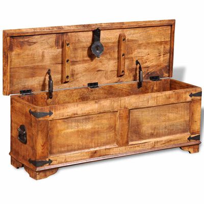 vidaXL Storage Chest Rough Mango Wood