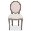 vidaXL Dining Chairs 4 pcs Cream Fabric