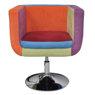 vidaXL Cube Armchair with Patchwork Design Fabric,  vidaXL Cube Armchair with Patchwork Design Fabric