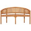 vidaXL Banana Bench 151 cm Solid Teak Wood