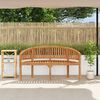 vidaXL Banana Bench 151 cm Solid Teak Wood