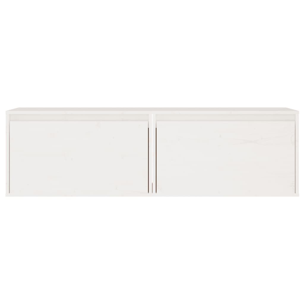 vidaXL Wall Cabinets 2 pcs White 60x30x35 cm Solid Pinewood