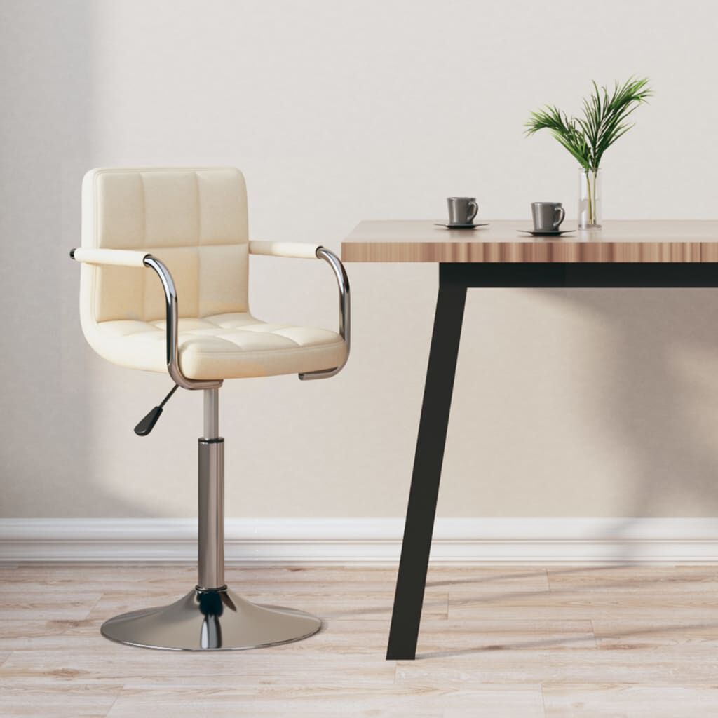vidaXL Bar Stool Cream Fabric