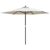 vidaXL Garden Parasol with Wooden Pole Sand 299x240 cm, sand vidaXL Garden Parasol with Wooden Pole Sand 299x240 cm