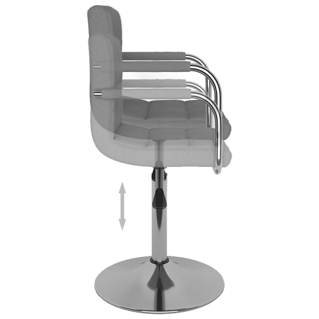 vidaXL Bar Stool Light Grey Fabric