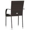 vidaXL Stackable Outdoor Chairs 2 pcs Poly Rattan Brown