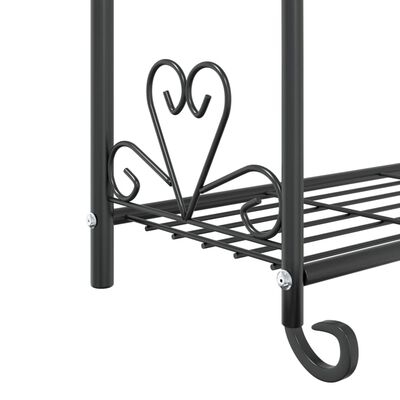 vidaXL Flower Rack Black 56x30x96 cm Steel,  vidaXL Flower Rack Black 56x30x96 cm Steel