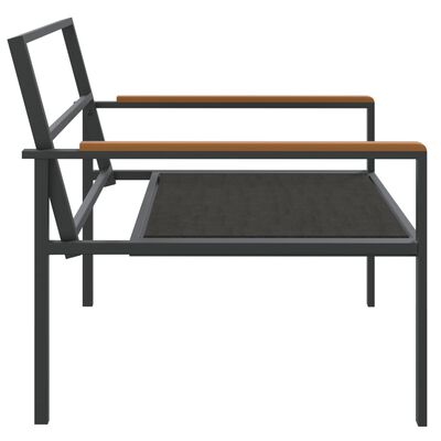 vidaXL 3 Piece Garden Lounge Set with Cushions Anthracite Steel