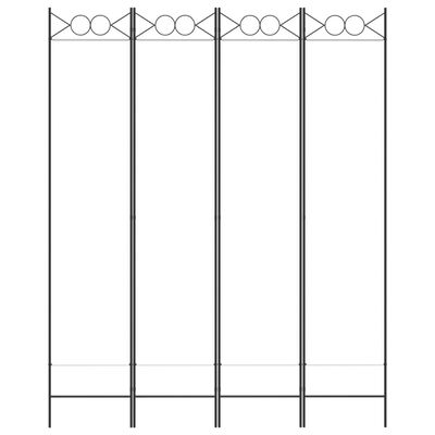 vidaXL 4-Panel Room Divider White 160x200 cm Fabric, white vidaXL 4-Panel Room Divider White 160x200 cm Fabric
