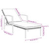 vidaXL Sun Loungers 2 pcs with Table Poly Rattan Grey
