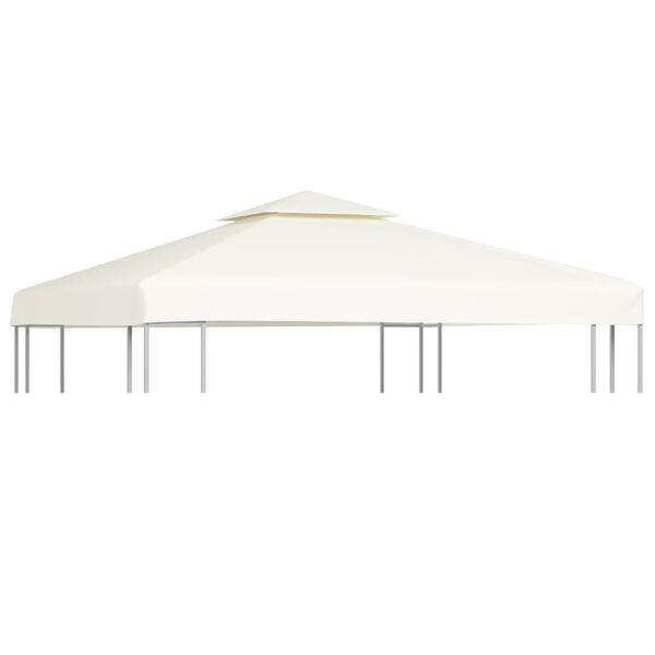 vidaXL Gazebo Cover Canopy Replacement 310 g / m&sup2; Cream White 3 x 3 m
