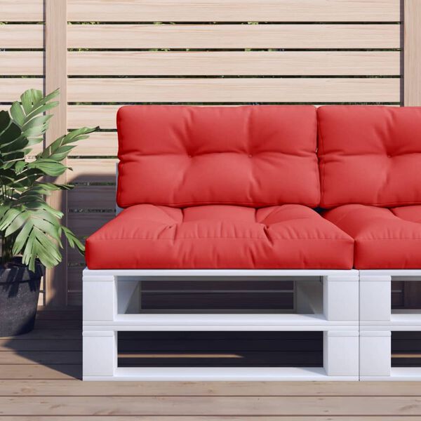 vidaXL Pallet Cushions 2 pcs Red Fabric