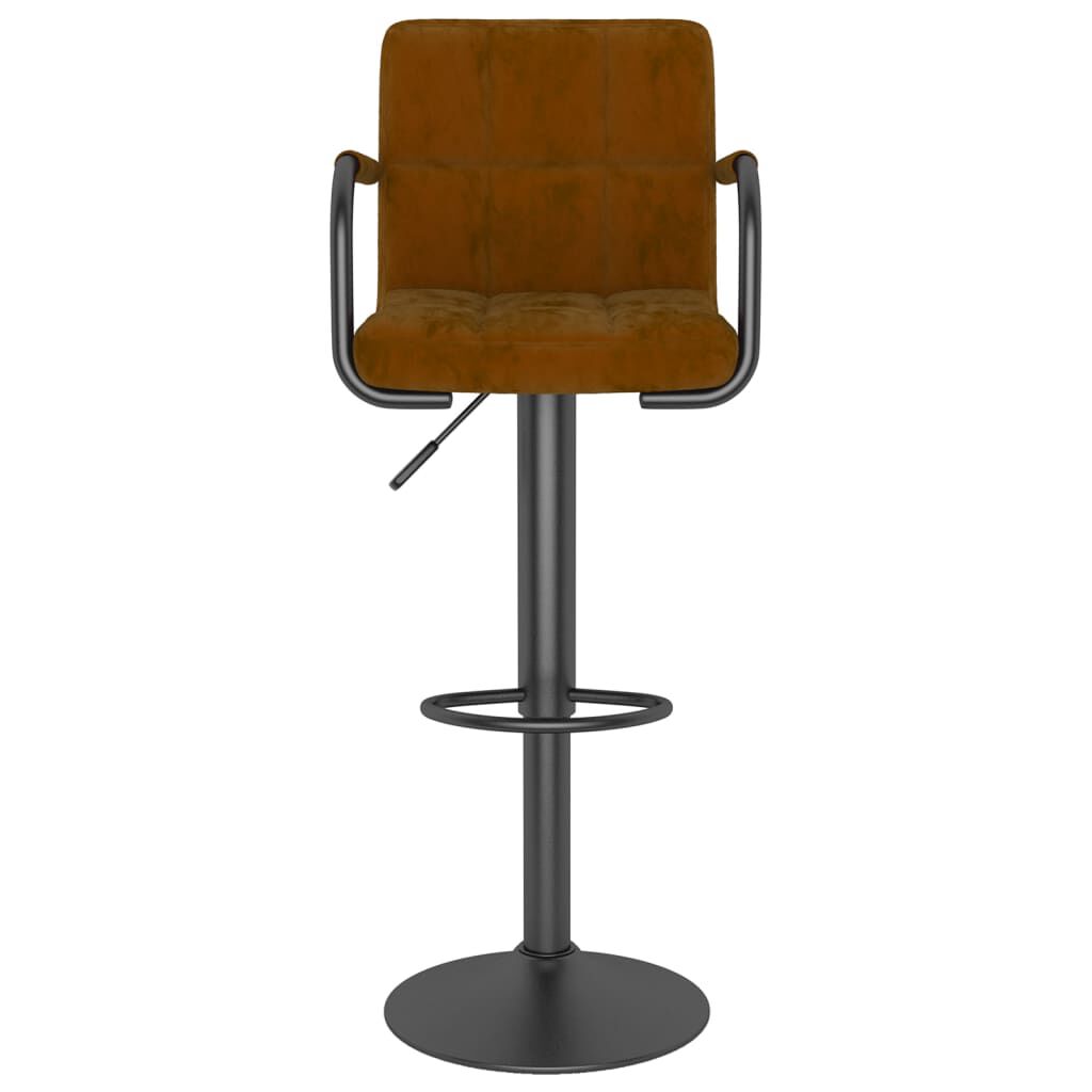 vidaXL Bar Stools 2 pcs Brown Velvet