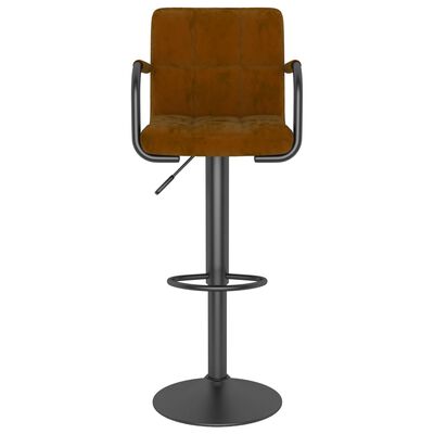 vidaXL Bar Stools 2 pcs Brown Velvet, brown vidaXL Bar Stools 2 pcs Brown Velvet