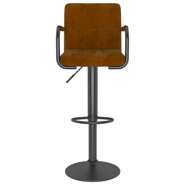 vidaXL Bar Stools 2 pcs Brown Velvet