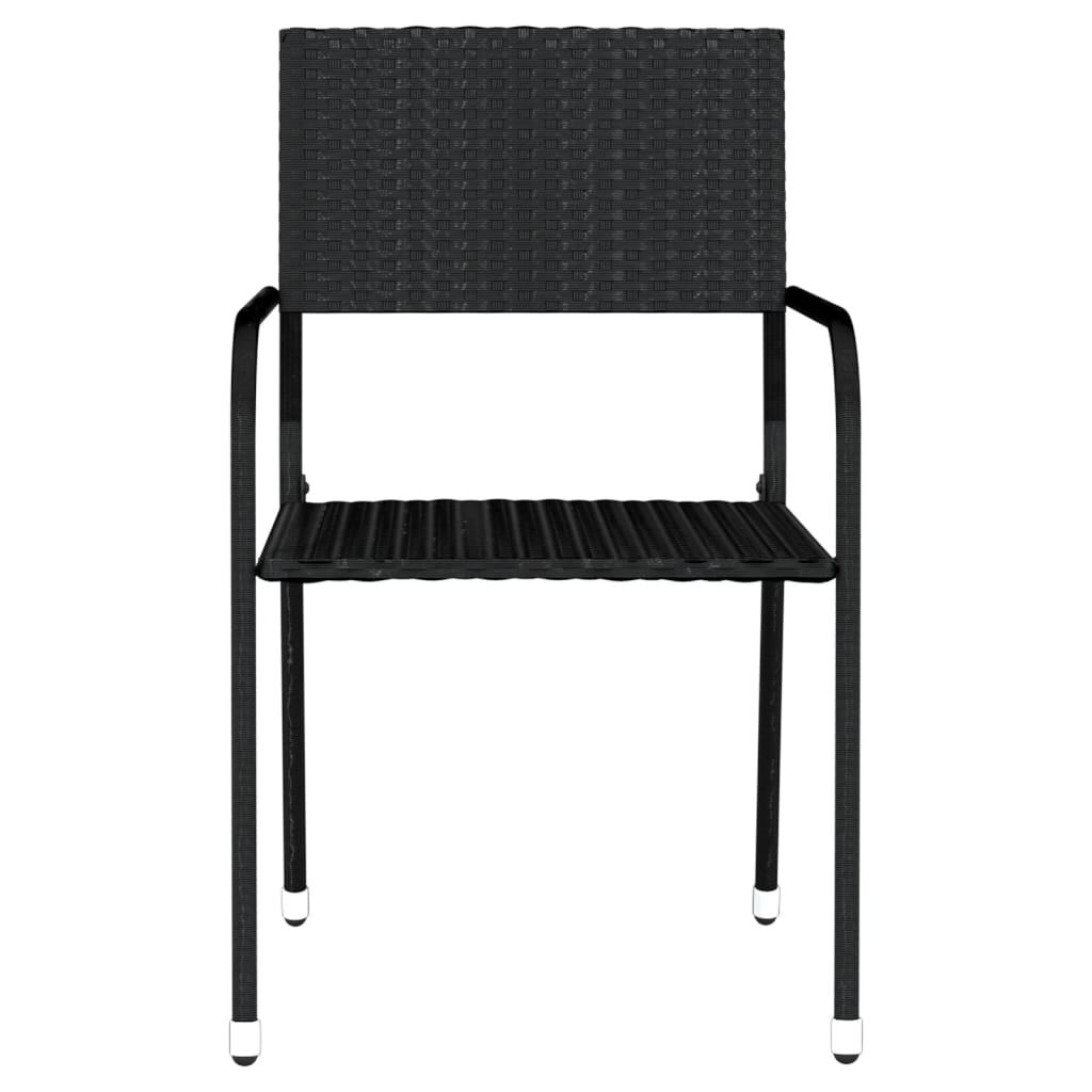 vidaXL 5 Piece Garden Dining Set Black