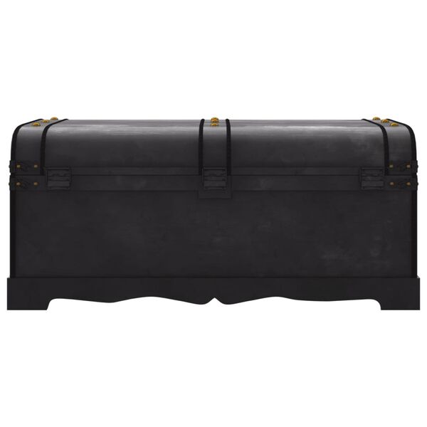 vidaXL Treasure Chest Wood Black 90x51x42 cm