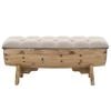 vidaXL Storage Bench 103x51x44 cm Solid Wood and Fabric