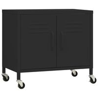 vidaXL Storage Cabinet Black 60x35x56 cm Steel, black vidaXL Storage Cabinet Black 60x35x56 cm Steel