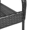 vidaXL Stackable Outdoor Chairs 4 pcs Poly Rattan Black