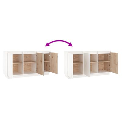 vidaXL Sideboard White 111x34x60 cm Solid Wood Pine, white vidaXL Sideboard White 111x34x60 cm Solid Wood Pine