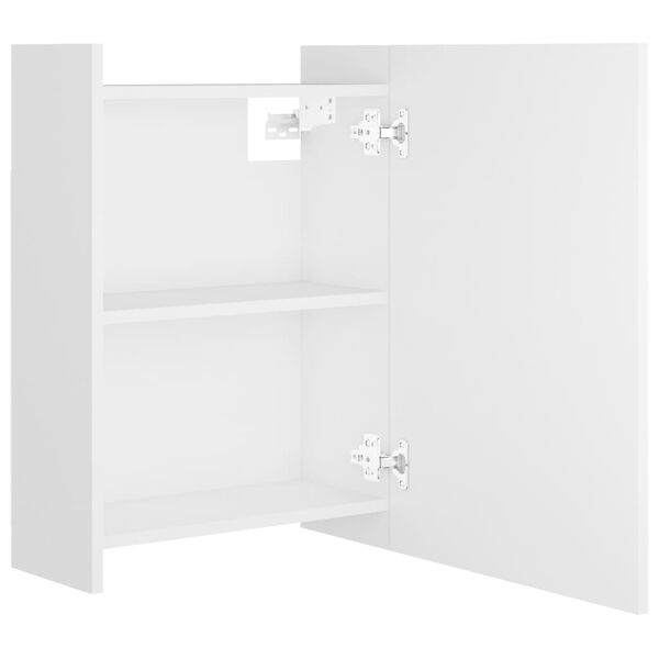 vidaXL Bathroom Mirror Cabinet White 62.5x20.5x64 cm Engineered Wood