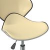 vidaXL Swivel Dining Chairs 4 pcs Cream Faux Leather