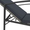 vidaXL Garden Sun Lounger with Cushion Poly Rattan Grey